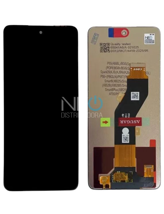 FRONTAL INFINIX HOT 40I / SMART 8 / 8 PRO S/ARO IMPORTADA (X6528 / X6525 / X6525B)